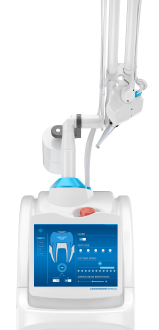 a solea laser therapy device with a monitor on top of it